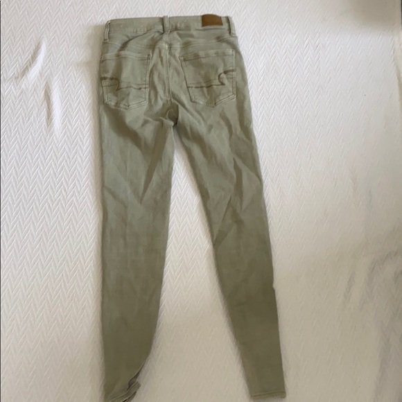 Green Next Level Stretch American Eagle Jeggings - Picture 3 of 3